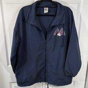 Navy Mickey Mouse Windbreaker Jacket